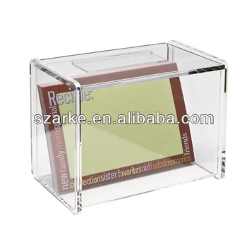 acrylic box recipe card wholesale holder larger