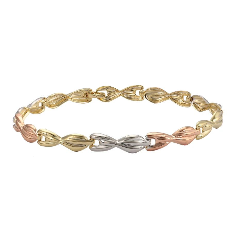 Fashion Strass Multicolore 18K Or Jaune Plaqué Tennis Bracelet