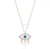 Latest Turkish Style 925 Sterling Silver Mother Of Pearl White Shell Eye Shape Evil Eye Pendant Necklace
