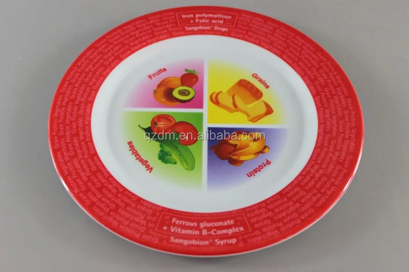 Custom Print 8"Melamine Food Dinner Plate