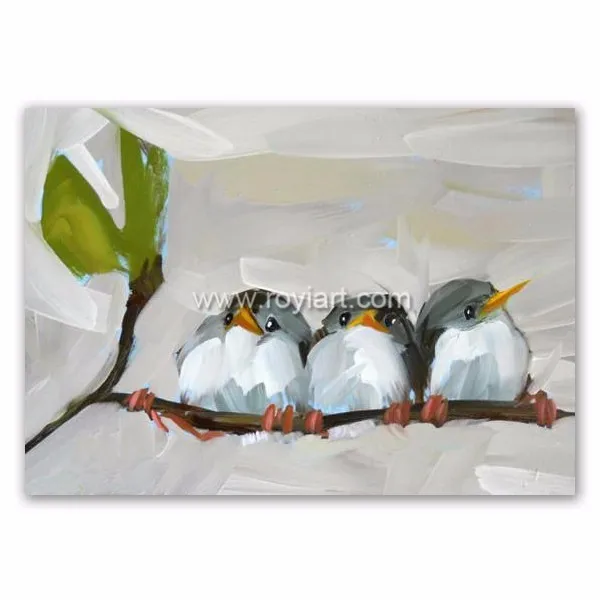 Home Decor Hiasan Dinding Buatan Tangan Burung Modern Abstrak
