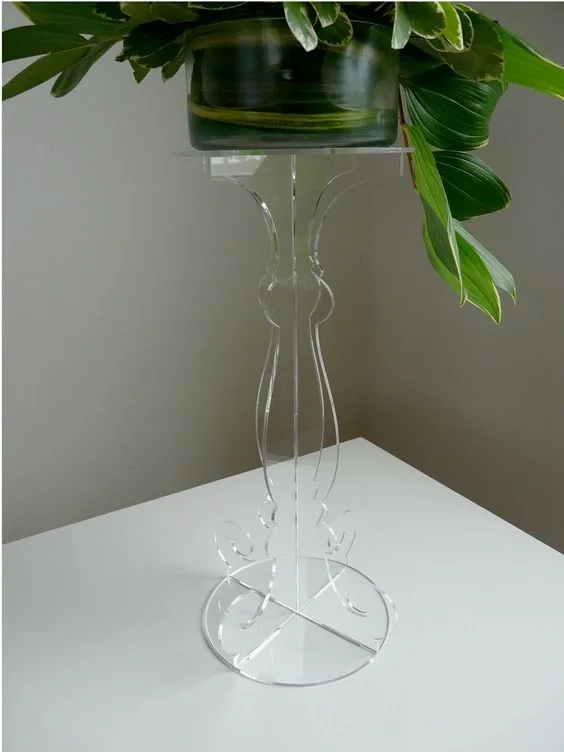 Clear Acrylic Lucite Laser Cut Wedding Flower Vase Display Stands Buy