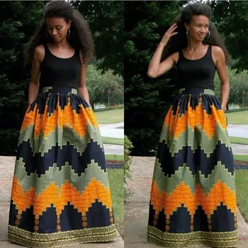 African Maxi Skirt With Pockets African Fashion Clothing Maxi Long ...