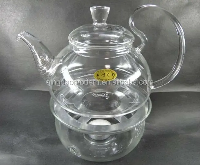 Clear Glass Teapot And Warming Tray Buy Teapot And Warming Tray,Clear