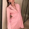 2019Ladies twill Chic rhinestone shining middle length jacket Women formal Blazer Suit office lady Blazer For Women jacket coat