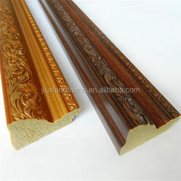 China Yiwu Manufacturer Gold Wooden Fancy Design Ps Foam Decorative