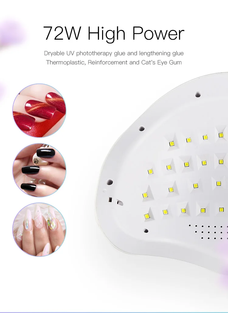 Blueque Profession Rechargeable 72w Uv Led Nail Gel Lamp For Nail ...