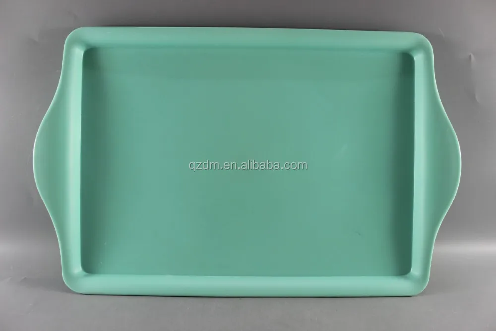 15.5" Melamine Tray with handle Serving tray