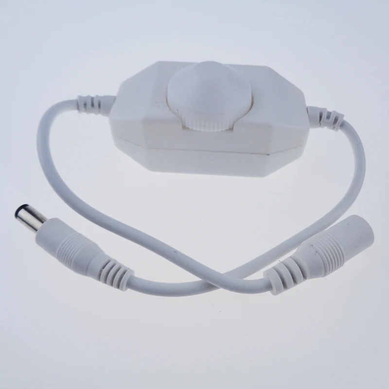DC 12V 2A Single Channel Inline PWM Mini Dimmer Controller for Single Color LED Light Strip Lamp
