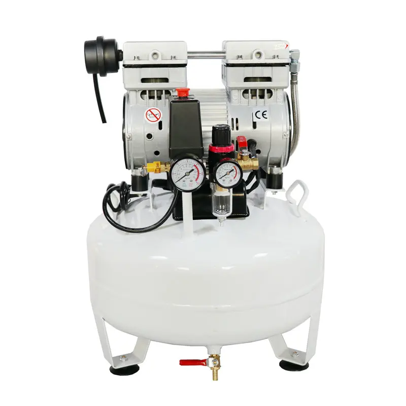Ac 220v 110v 25l 750w Oilfree Low Noise Silent Portable Hospital Medical Dental Air Compressor
