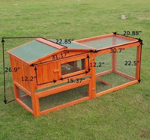 Pawhut Outdoor Guinea Pig Pet House Rabbit Hutch Habitat With Pawhut 62 Outdoor Guinea Pig Pet House Rabbit Hutch Habitat With Run