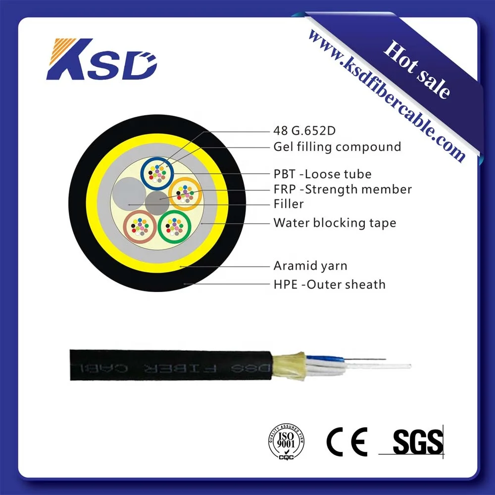 12 24 36 48 72 96 Core Fiber Adss Optic Cable Single Mode Fiber Optic Cable Buy 96 Core Fiber