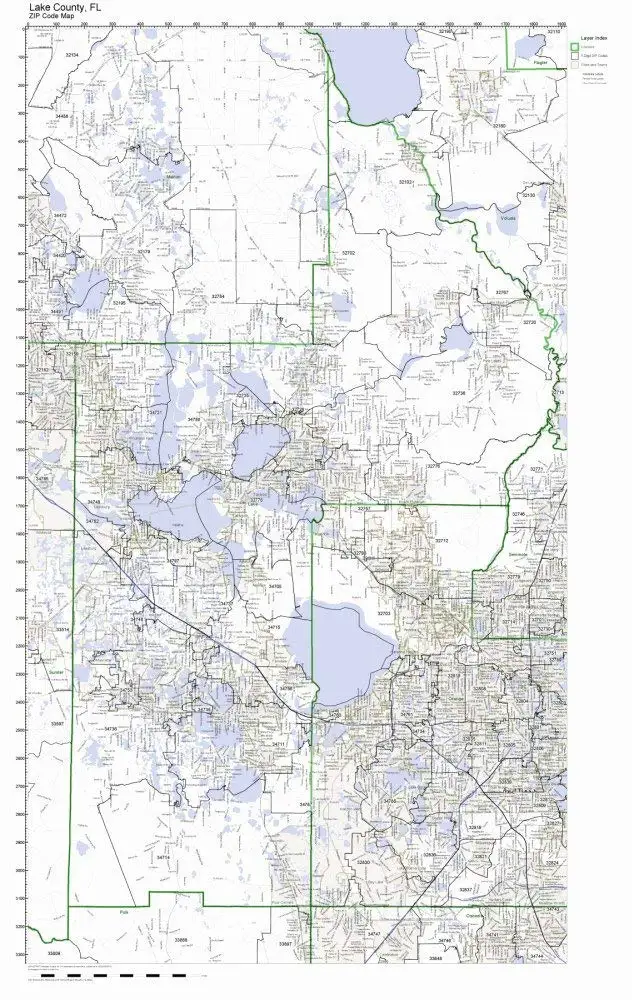 Buy Martin County, Florida FL ZIP Code Map Not Laminated in Cheap Price
