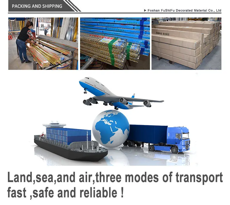 China 10 Mm King Cover Shaped Pvc Black Gold Tile Corner Trim