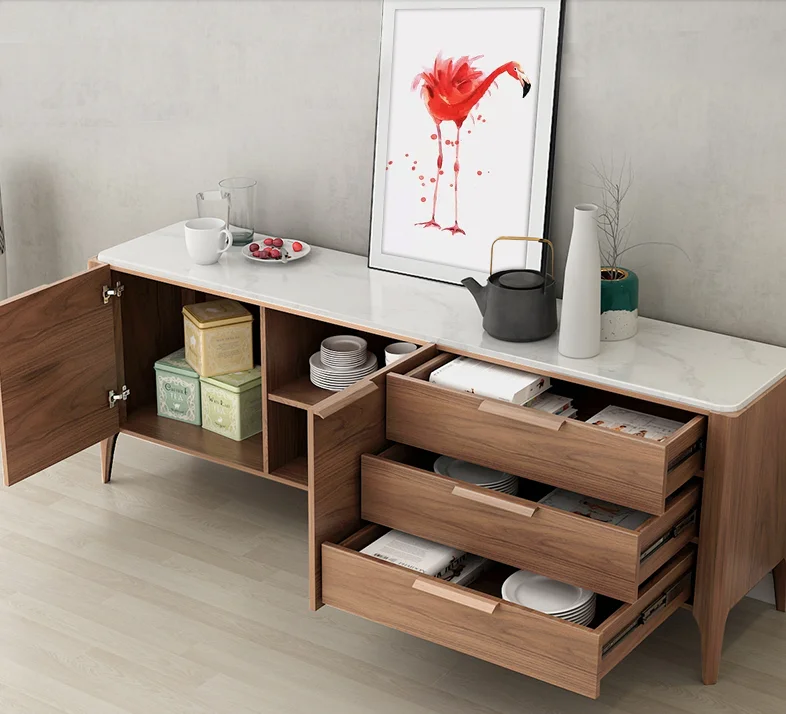 Italian Luxury Design Home Furniture Kitchen Storage Marble Top