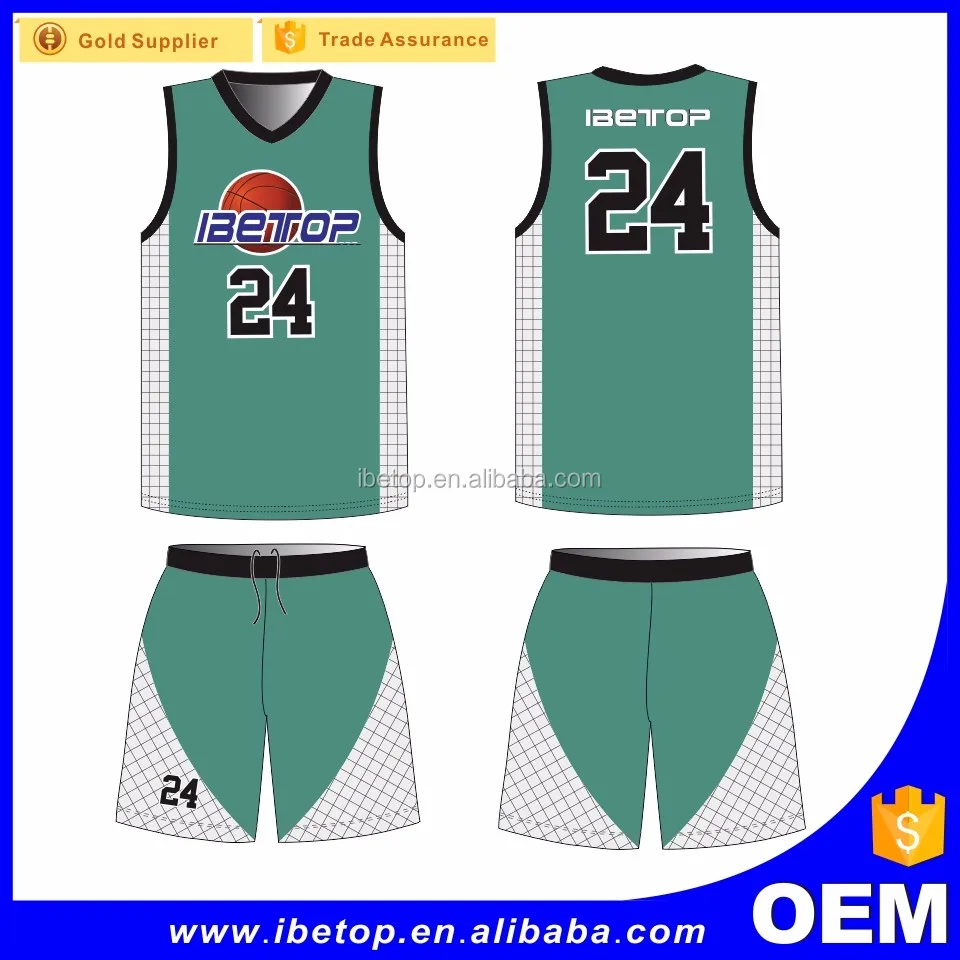 Unik Desain Kustom Basket Jersey Warna Hijau Buy Hijau Basket