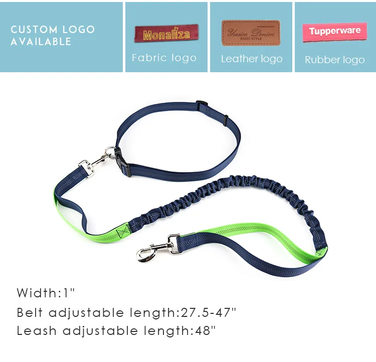 Top Sale Luxury Nylon Pet Walking Jogging Hiking Running Bungee Hands