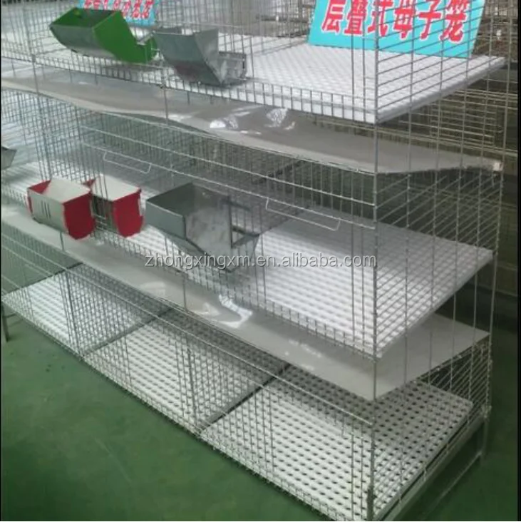 Hot Galvanized Commercial Rabbit Cage For Industrial Meat Rabbit Farm