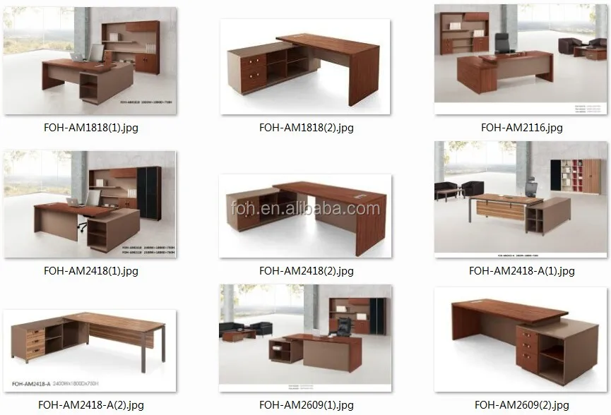 Panel Wood Administration Office Desk - Modern & Adjustable