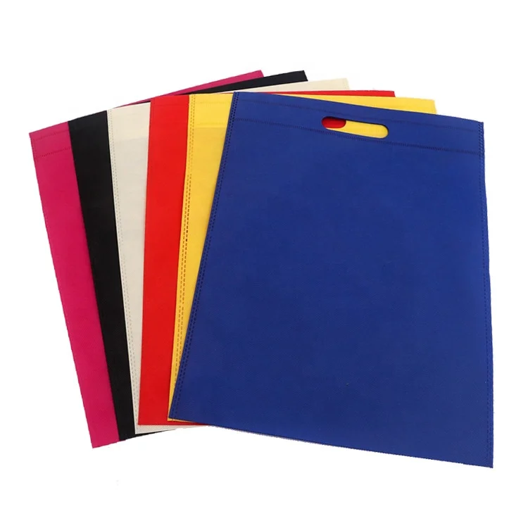 
colorful stock D cut nonwoven bag 