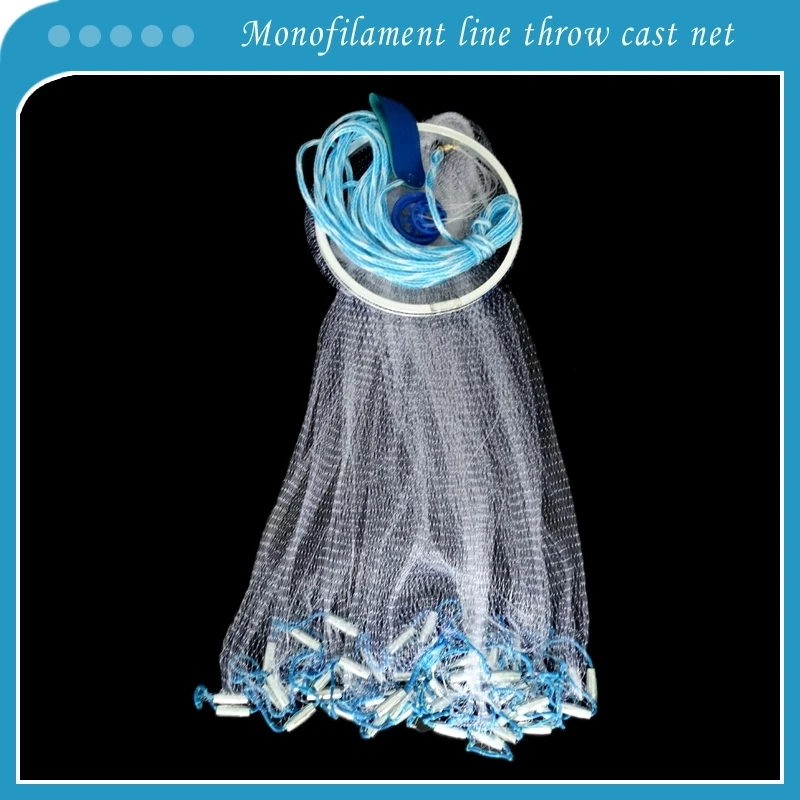 2019 hot selling Easy Throwing Cast Net American Style Fishing Net Hand Casting Net Aluminum ring hand throwing net