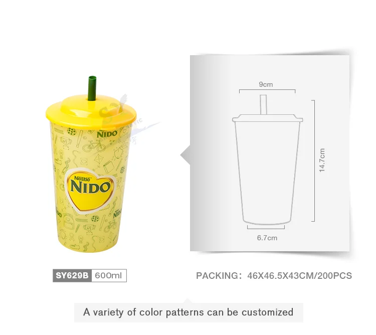 24oz 32oz Color Changing Plastic Cups With Straw And Lid Stadium Cold