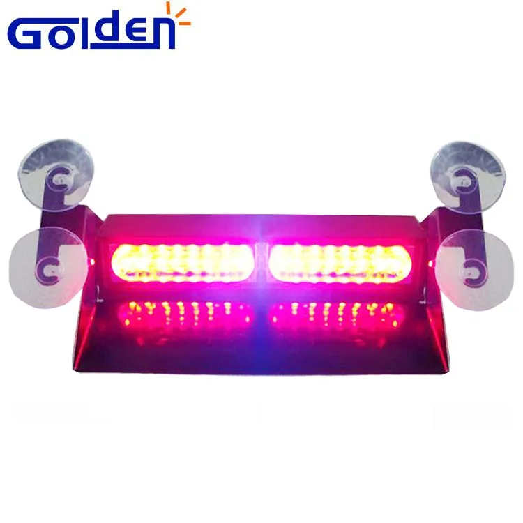 12v 24v 16w Linear Emergency Windshield Dash Board Strobe Red Led Visor