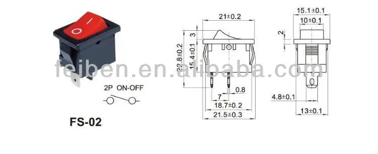 On-Off-On Round Rocker Switch