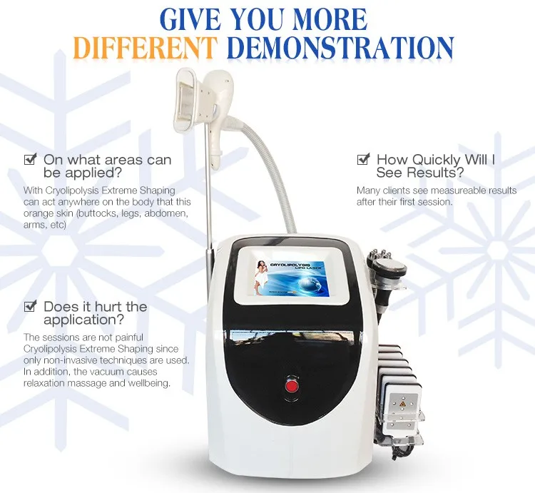 Portable Cryolipolysis vacuum cavitation slimming lipo laser device