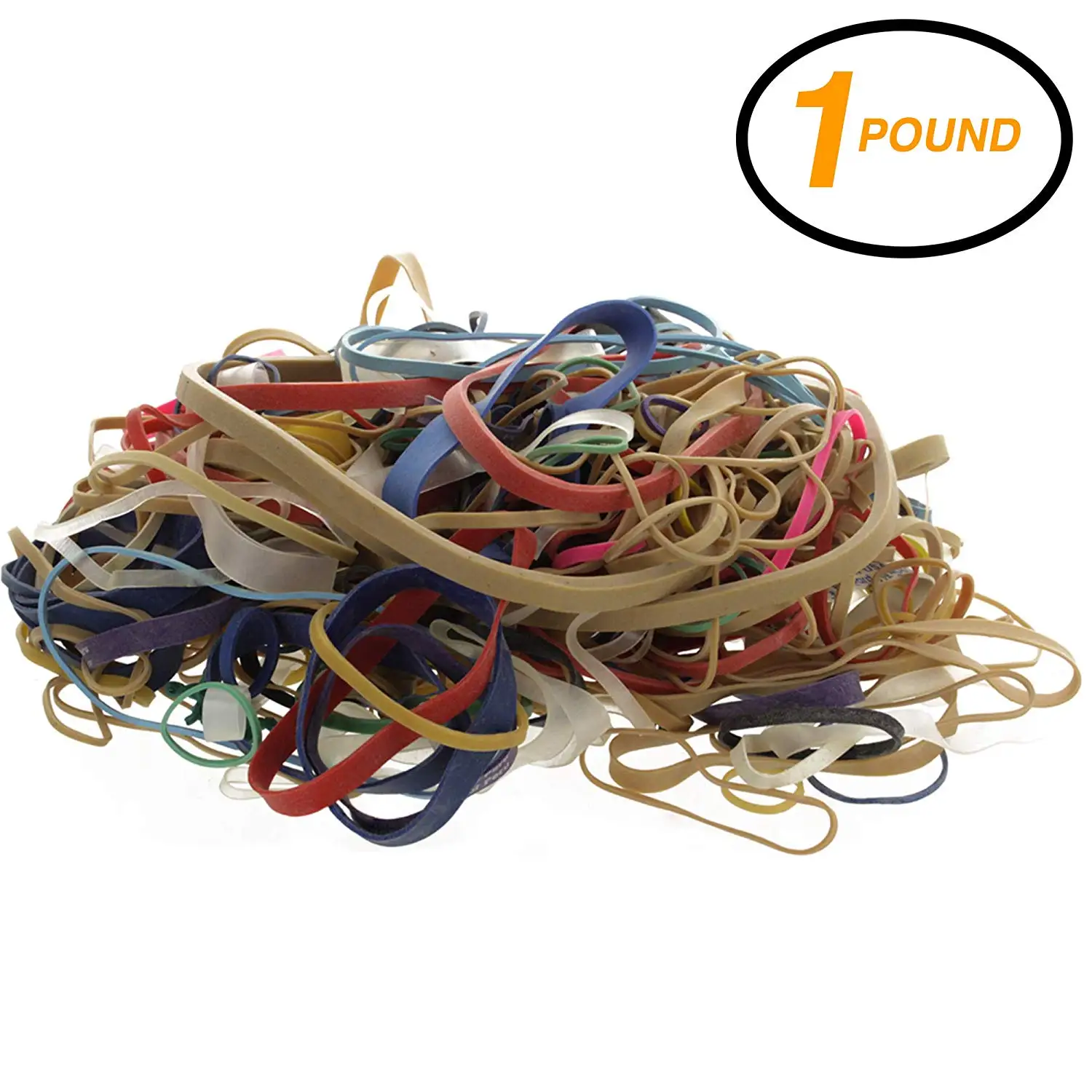 multi colored rubber bands