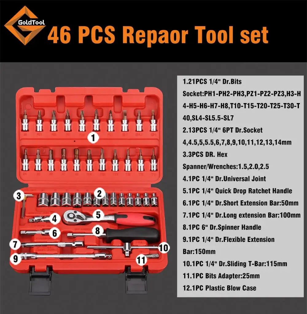 Kraft Hardware Hand Tools With 108Pcs
