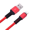 Shenzhen New Design Durable 1m 2m Colorful Cloth Braided Fast Charging 8 pin Data USB Cable for iPhone