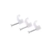 White 4mm k type round steel plastic Square cable clip