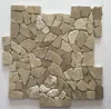 irregular popular shape sliced flat river stone pebble mosaic tile for wall