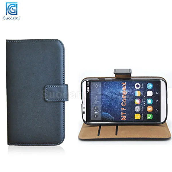 Book Stand Wallet leather flip case for Huawei Mate 7 Compact Best cell phone case