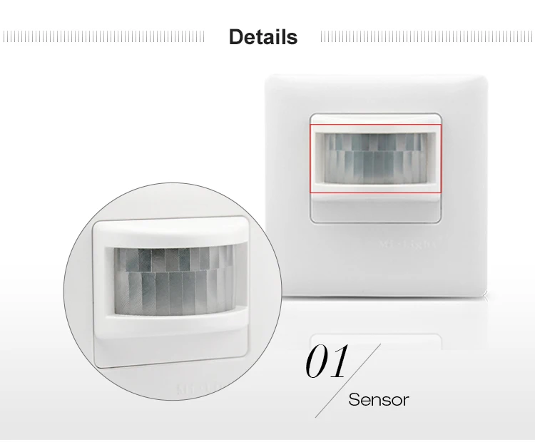 Wall Mounted Automatic IR Motion Sensor Light Switch,mi light new wifi sensor led bulb switch