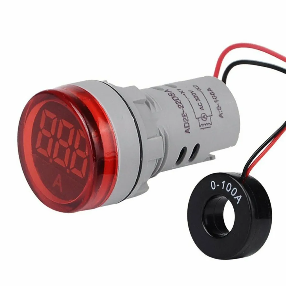 0500v 30a Led Digital Display Round Voltmeter Ammeter & Voltmeter Car