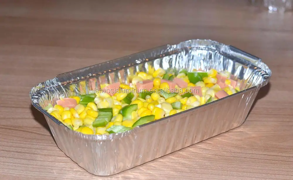 rectangular aluminum foil container