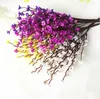 Fa-ke Plum Blossom Bunch (7 stems/piece) Simulation Plastic Wintersweet for Wedding Home Showcase Decorative Flowers