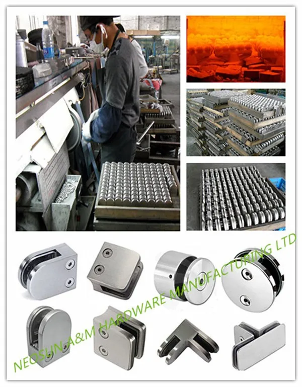 stainless steel glass holding clips