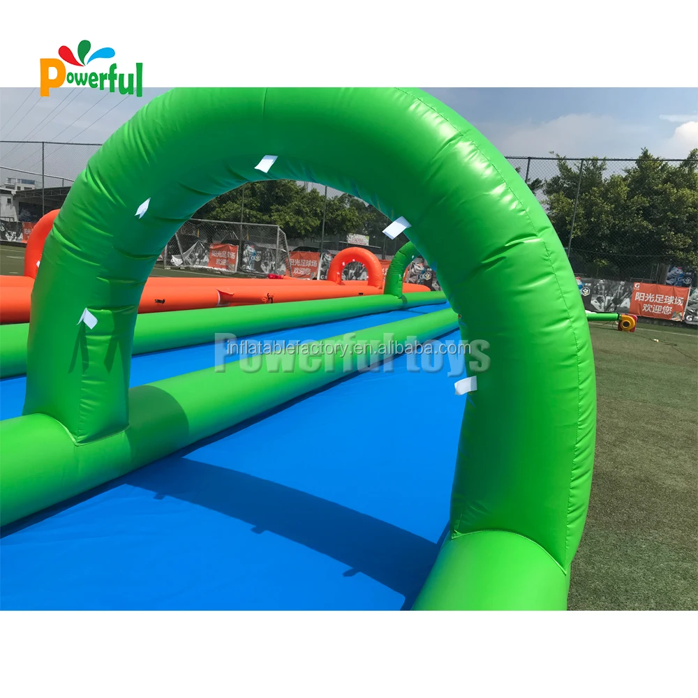 Inflatable 50m single track long slip n slide for adult