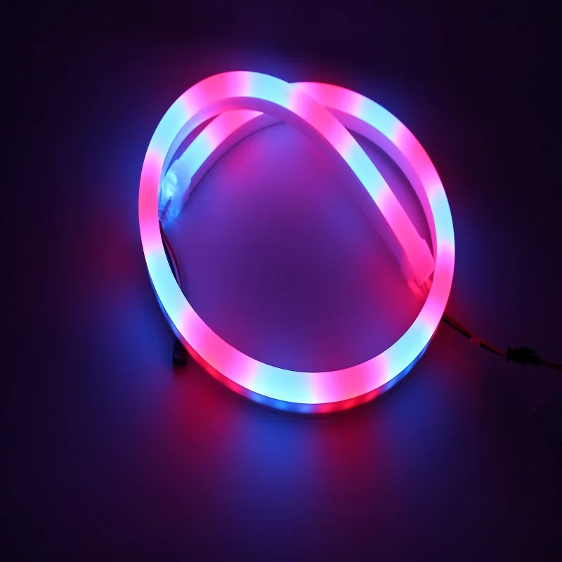 Color Changing LED Neon Light 60leds 180 Degree Beam Angle Bending Emitting Color 5050 LED Neon Flexible Neon Light