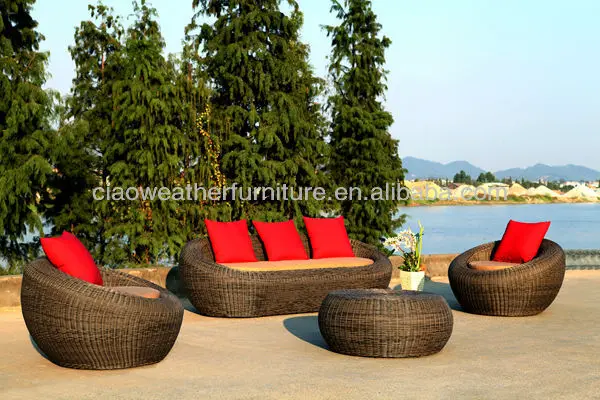 Garden Elegant Outdoor Aluminum Rattan Sofa Set Mexican Outdoor