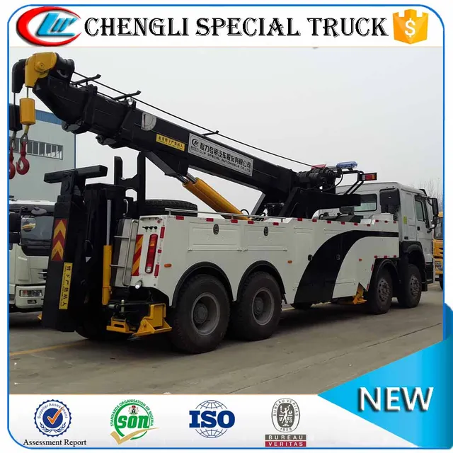 8x4 heavy duty emergence traffic tow vehicle road wrecker truck