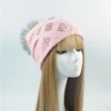 2019 New Arrival Super Popular Pink Hat New Handmade Knit Women Designer Beanie