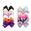 Wholesale Ready To Ship 5 Inch 6 pcs one card jojo bow set Child Fashion Hair Accessories jojo hair bow set