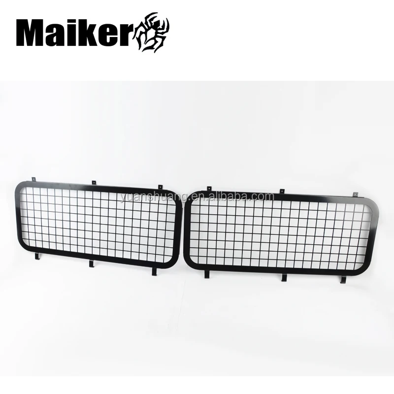 Black Steel Rear Window Grille For Land Rover Defender 110 90 Window