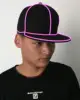 Hottest Selling Blink EL Wire Cold Light Flat Brim Hiphop Cap Neon Led Strip Outdoor Camouflage Summer Hat for Fashion TV Show