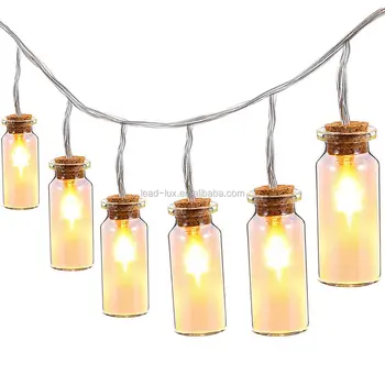Led String Lights 20 Leds Vintage Clear Gl Jar Fairy For Garden Patio Party Wedding Battery Operation Ed Waterproof