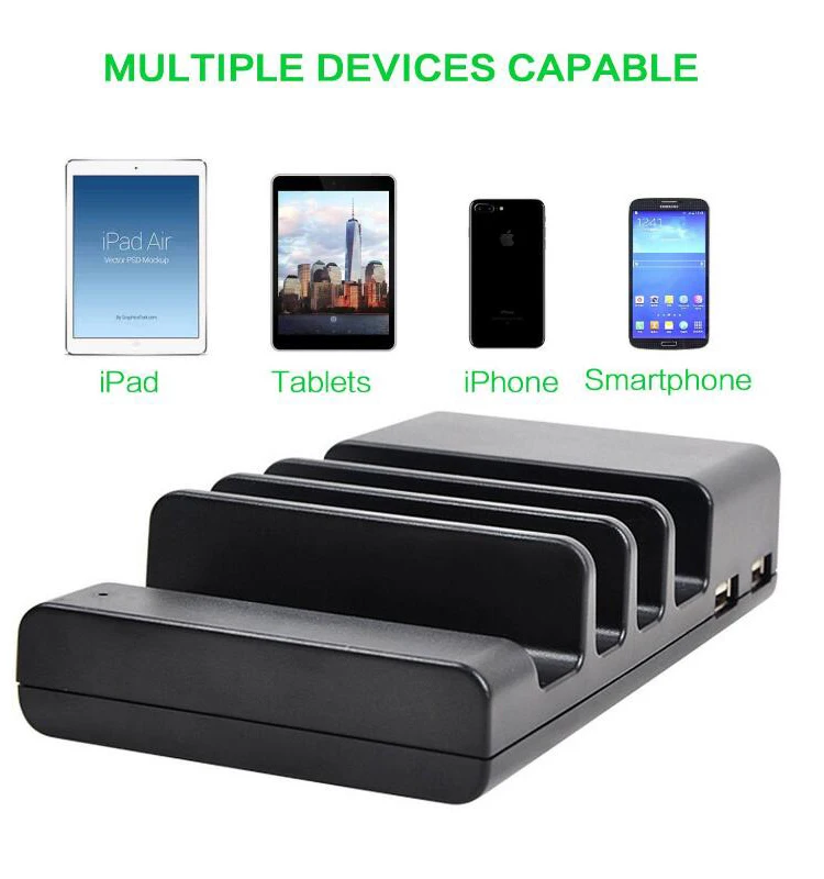 Cell Phone Charging Station 4 Port Usb Charger Dock Cell Phone Charging Station 4 Port Usb Charger Dock Stand Desktop Charge Hub Organizer